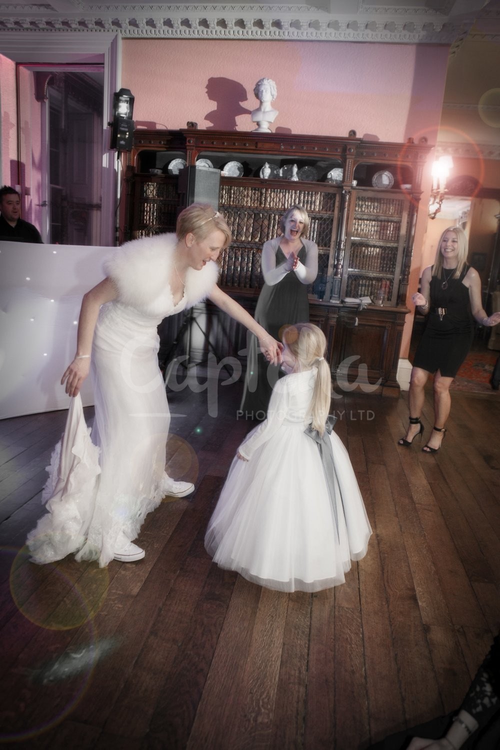 Its just as exciting as Christmas flowergirl, disco, dancefloor, wedding, prestwold hall